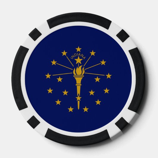 Hoosier Flag, Flag of Indiana Poker Chips (Achterkant)