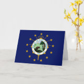 Hoosier Flag & Seal, Flag of Indiana Kaart (Gele Bloem)