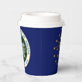 Hoosier Flag & Seal, Flag of Indiana Papieren Bekers (Rechts)