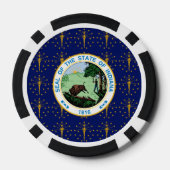 Hoosier Flag & Seal, Flag of Indiana Poker Chips (Achterkant)
