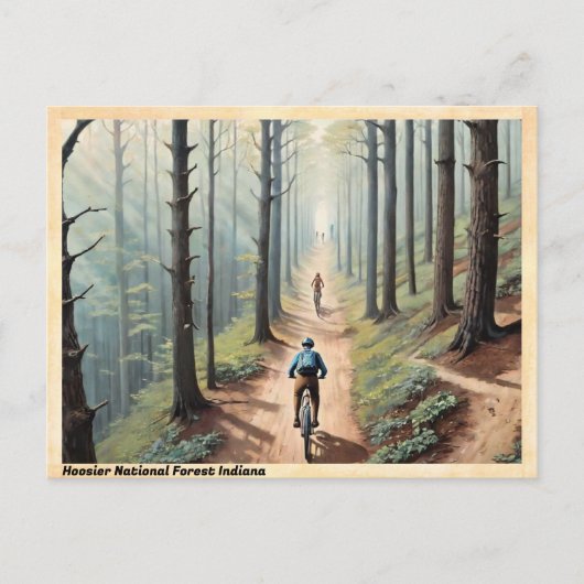 Hoosier National Forest Indiana Vintage Reizen Briefkaart (Voorkant)