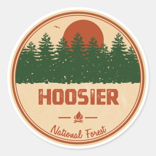 Hoosier National Forest Ronde Sticker (Voorkant)