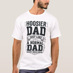 Hoosier Papa Vintage Gravure Citaat Shirt Ontwerp_