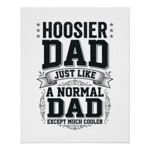 Hoosier Papa Vintage Gravure Citaat Shirt Ontwerp_ Perfect Poster