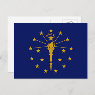 Hoosier Vlag, Vlag van Indiana Briefkaart