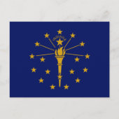 Hoosier Vlag, Vlag van Indiana Briefkaart (Voorkant)