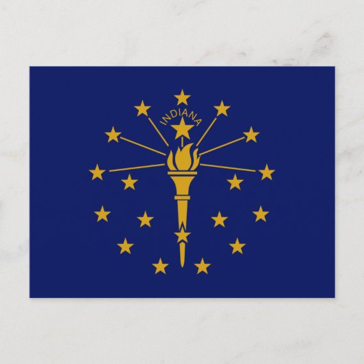 Hoosier Vlag, Vlag van Indiana Briefkaart (Voorkant)