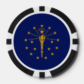 Hoosier-vlag, Vlag van Indiana Poker Chips (Voorkant)