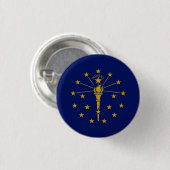 Hoosier Vlag, Vlag van Indiana Ronde Button 3,2 Cm (Voorkant /achterkant)