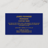 Hoosier Vlag & Zegel, Vlag van Indiana Visitekaartje (Achterkant)