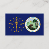 Hoosier Vlag & Zegel, Vlag van Indiana Visitekaartje (Voorkant)
