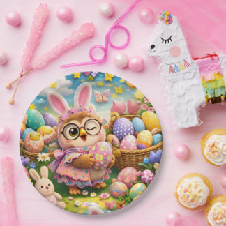 hoot at easer party plate papieren bordje