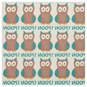 Hoot! Blauwe bruine boomkorren - vogelpluis Stof
