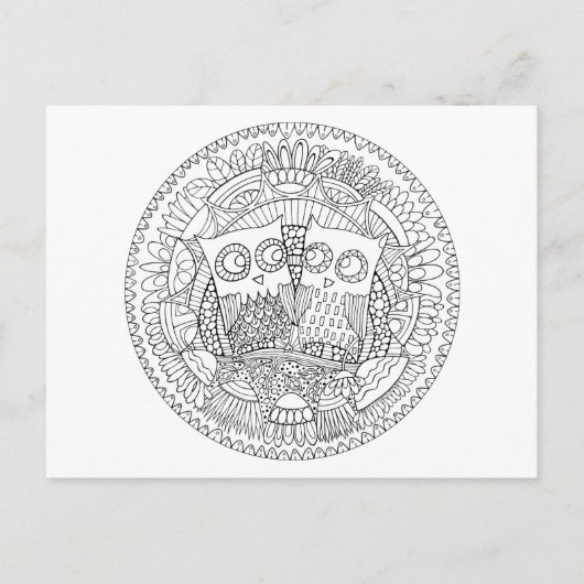 Hoot Hollow-kleur in Briefkaart (Voorkant)