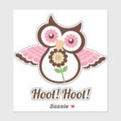 Hoot Hoot! Schattige lenteuil bloemig Sticker (Vel)