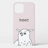 Hoot Line Art Roze Owl Case-Mate iPhone Case (Achterkant)