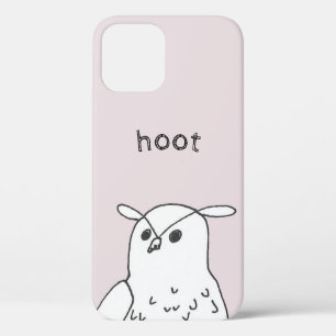 Hoot Line Art Roze Owl Case-Mate iPhone Case
