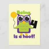 Hoot Owl 4th Birthday T-shirts en cadeautjes Briefkaart (Voorkant)