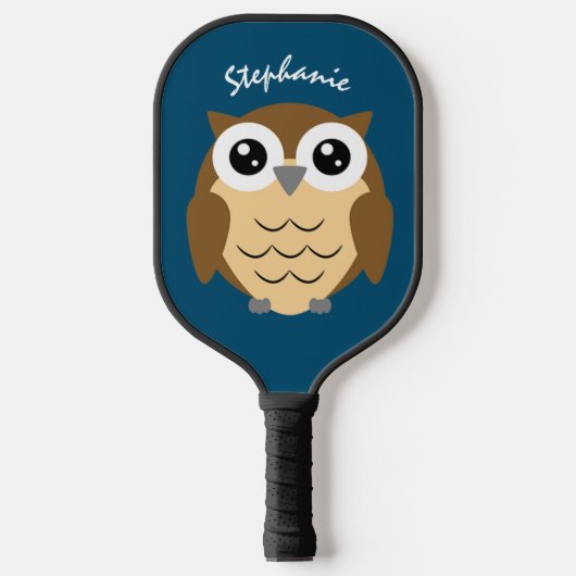 Hoot Owl Design Pickleball Paddle (Voorkant)