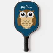 Hoot Owl Design Pickleball Paddle (Achterkant)