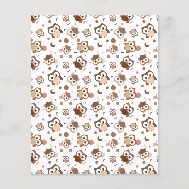Hoot Owl Design Scrapbooking Paper (Voorkant)