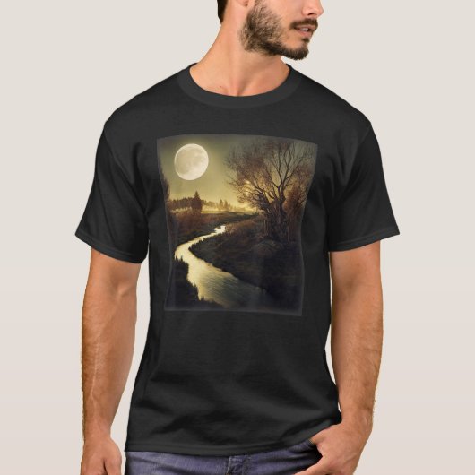 Hoot Owl Gezegde Good Night As the River Runing by T-shirt (Voorkant)