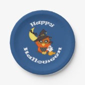 Hoot Owl Halloween Papieren Bordje (Voorkant)