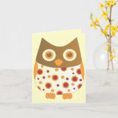 Hoot Owl Kaart (Gele Bloem)