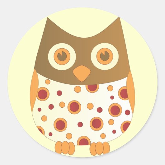 Hoot Owl Ronde Sticker (Voorkant)