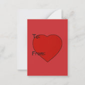 Hoot Owl Valentijn Red Heart Kinder Pack Notitiekaartje (Achterkant)