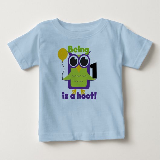Hoot Uil 1e Verjaardag T-shirts en geschenken (Voorkant)