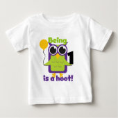 Hoot Uil 1e Verjaardag T-shirts en geschenken (Voorkant)