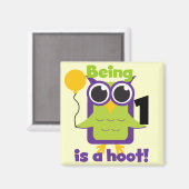 Hoot Uil 1e Verjaardag T-shirts en geschenken Magneet (Voorkant / Achterkant)