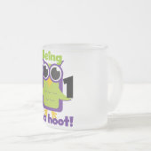 Hoot Uil 1e Verjaardag T-shirts en geschenken Matglas Koffiemok (Voorkant rechts)