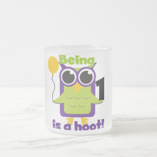 Hoot Uil 1e Verjaardag T-shirts en geschenken Matglas Koffiemok