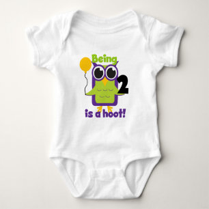 Hoot Uil 2e Verjaardag T shirten en geschenken Romper