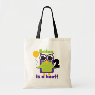 Hoot Uil 2e Verjaardag T shirten en geschenken Tote Bag
