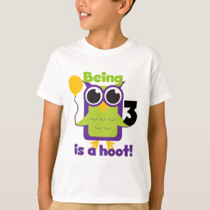 Hoot Uil 3e Verjaardag T-shirts en geschenken