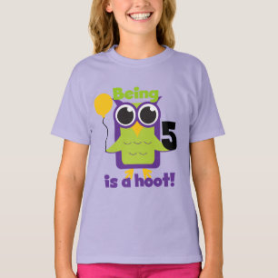 Hoot Uil 5e verjaardag T-shirts en geschenken