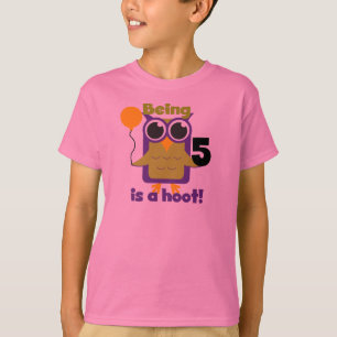 Hoot Uil 5e verjaardag T-shirts en geschenken