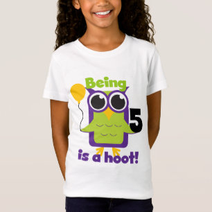 Hoot Uil 5e verjaardag T-shirts en geschenken