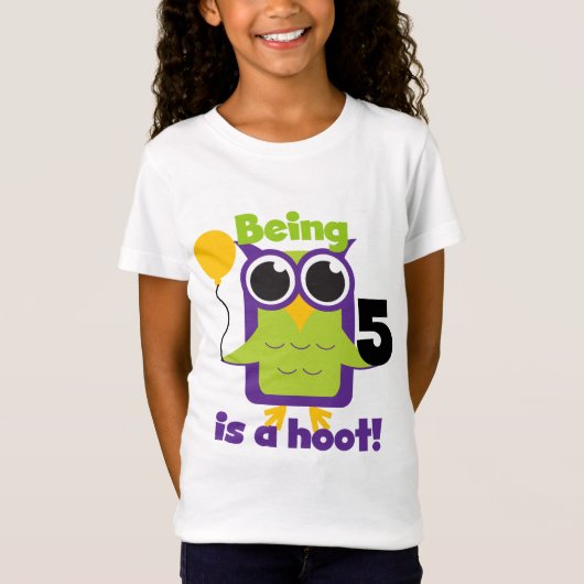 Hoot Uil 5e verjaardag T-shirts en geschenken (Voorkant)