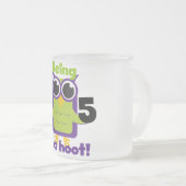 Hoot Uil 5e verjaardag T-shirts en geschenken Matglas Koffiemok (Voorkant rechts)