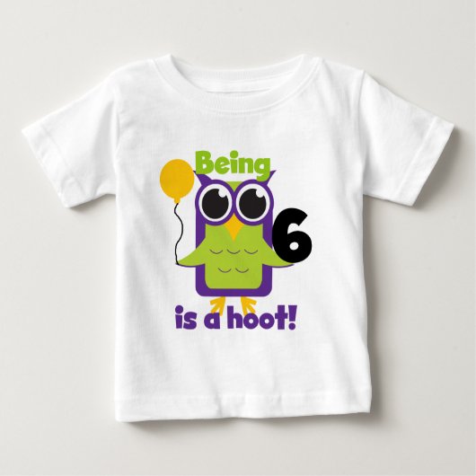 Hoot Uil 6e verjaardag T-shirts en geschenken (Voorkant)