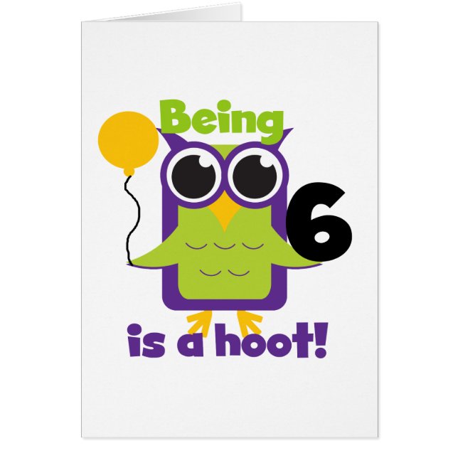 Hoot Uil 6e verjaardag T-shirts en geschenken (Voorkant)