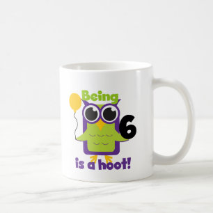 Hoot Uil 6e verjaardag T-shirts en geschenken Koffiemok
