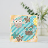 Hoot Uils Gepersonaliseerd Verjaardagsuitnodiging Kaart (Staand voorkant)