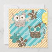 Hoot Uils Gepersonaliseerd Verjaardagsuitnodiging Kaart (Voorkant)