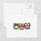 Hoot van de eigenaar ziet spreken horen geen aambe briefkaart (Voorkant / Achterkant)