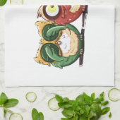 Hoot van de eigenaar ziet spreken horen geen aambe theedoek (Gevouwen)